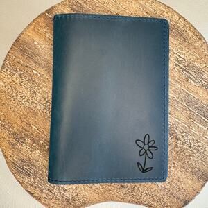 Genuine Leather Passport Holder OCEAN BLUE Passport Wallet NEW FAST SHIP